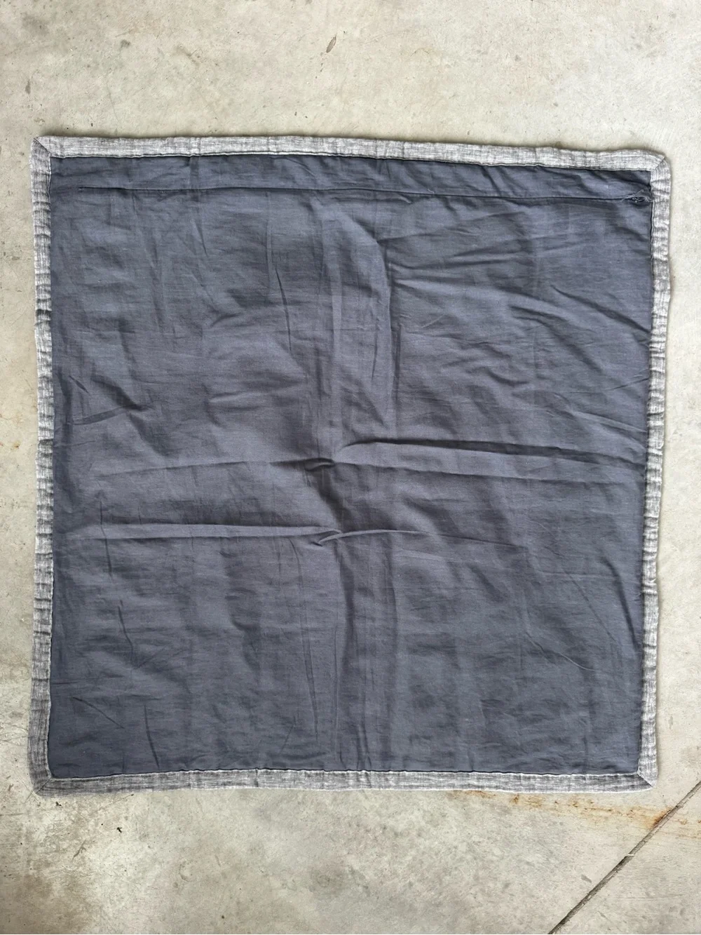 BROOKS BROTHERS Linen Cotton Quilted Euro Pillow Shams in Blue Set of 2
